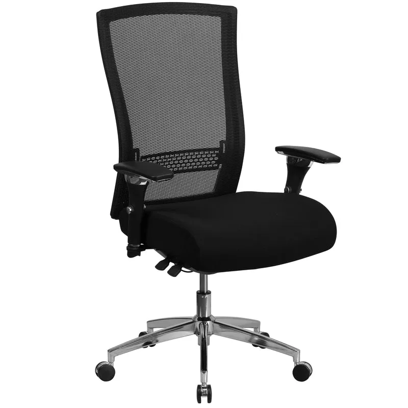 24/7 300 lb. Rated High Back Swivel Seat Slider Lumbar Ergonomic Office Chair