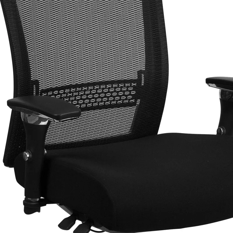 24/7 300 lb. Rated High Back Swivel Seat Slider Lumbar Ergonomic Office Chair