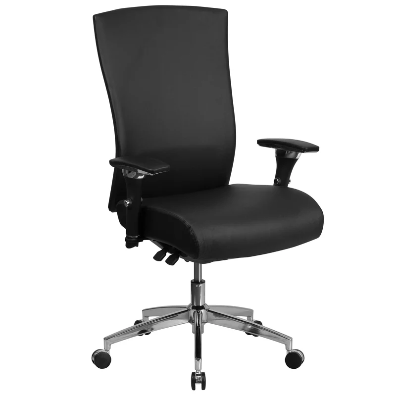 24/7 300 lb. Rated High Back Swivel Seat Slider Lumbar Ergonomic Office Chair