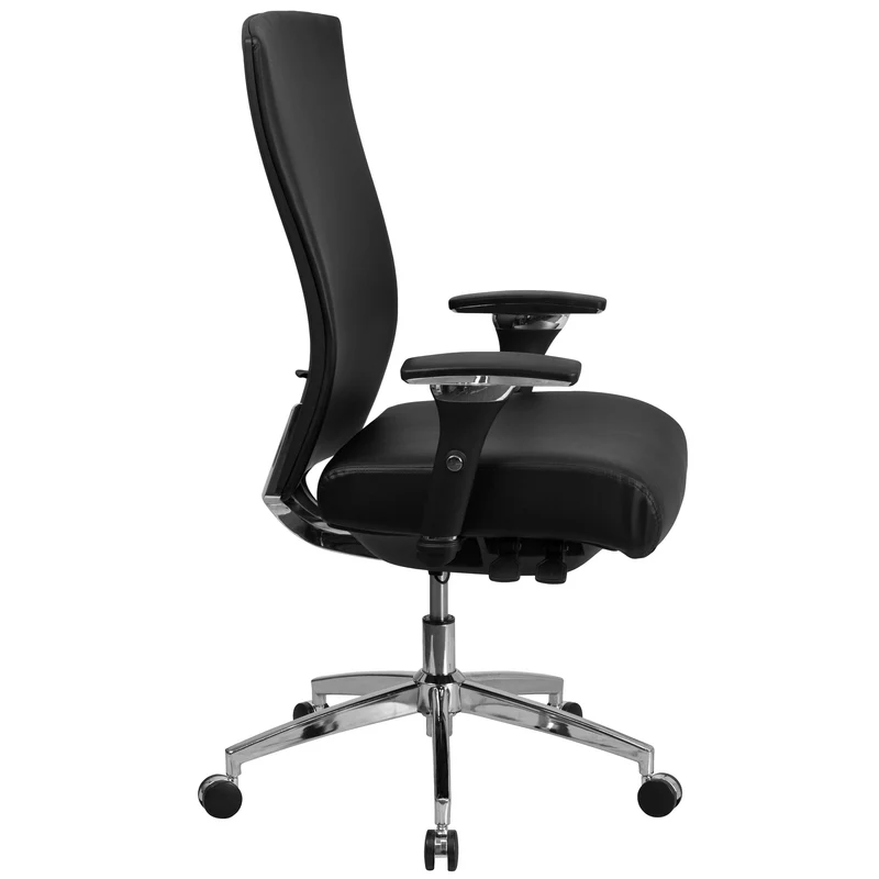 24/7 300 lb. Rated High Back Swivel Seat Slider Lumbar Ergonomic Office Chair