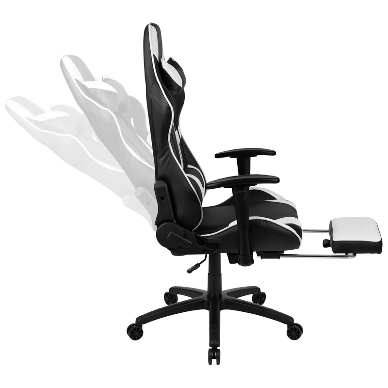Z300 Gaming Racing Office Ergonomic PC Chair with Reclining Back and Footrest
