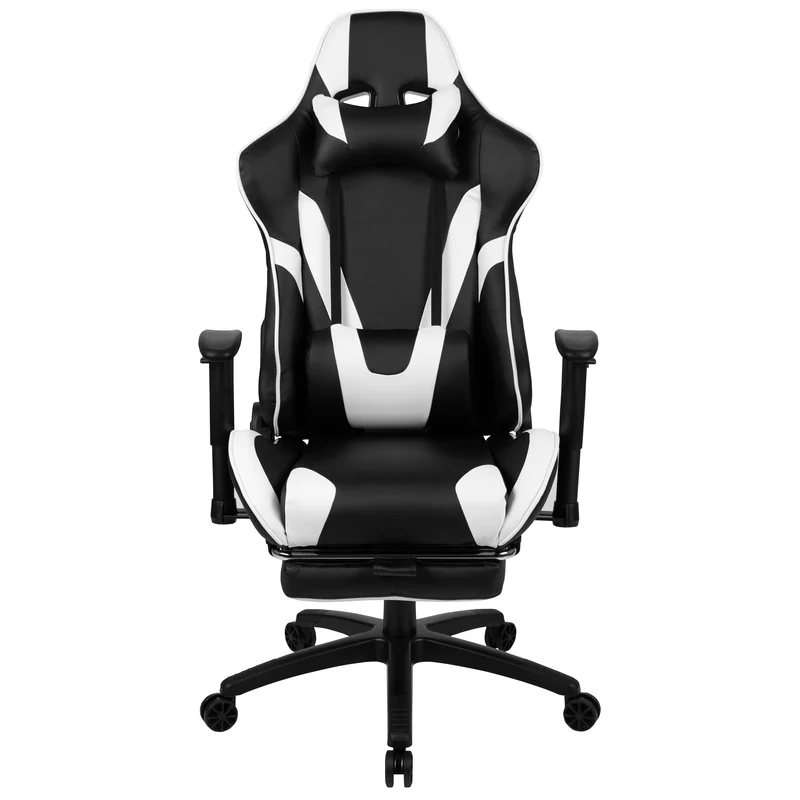 Z300 Gaming Racing Office Ergonomic PC Chair with Reclining Back and Footrest