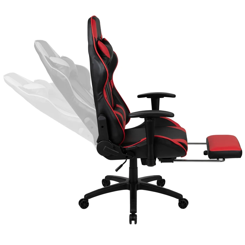 Z300 Gaming Racing Office Ergonomic PC Chair with Reclining Back and Footrest