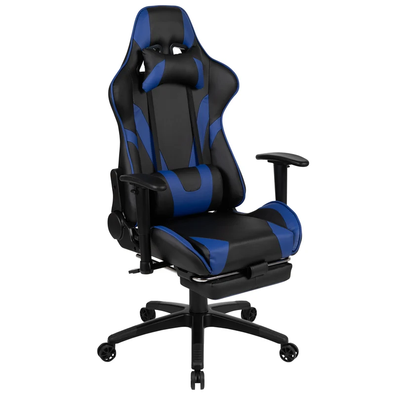 Z300 Gaming Racing Office Ergonomic PC Chair with Reclining Back and Footrest