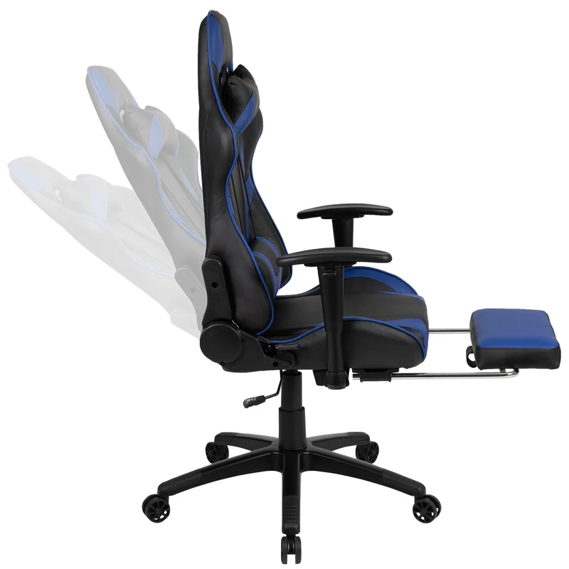 Z300 Gaming Racing Office Ergonomic PC Chair with Reclining Back and Footrest