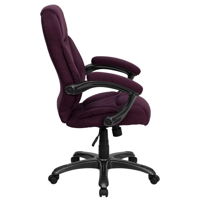 High Back Executive Ergonomic Office Chair with Silver Nylon Base and Arms