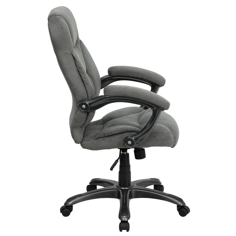 High Back Executive Ergonomic Office Chair with Silver Nylon Base and Arms