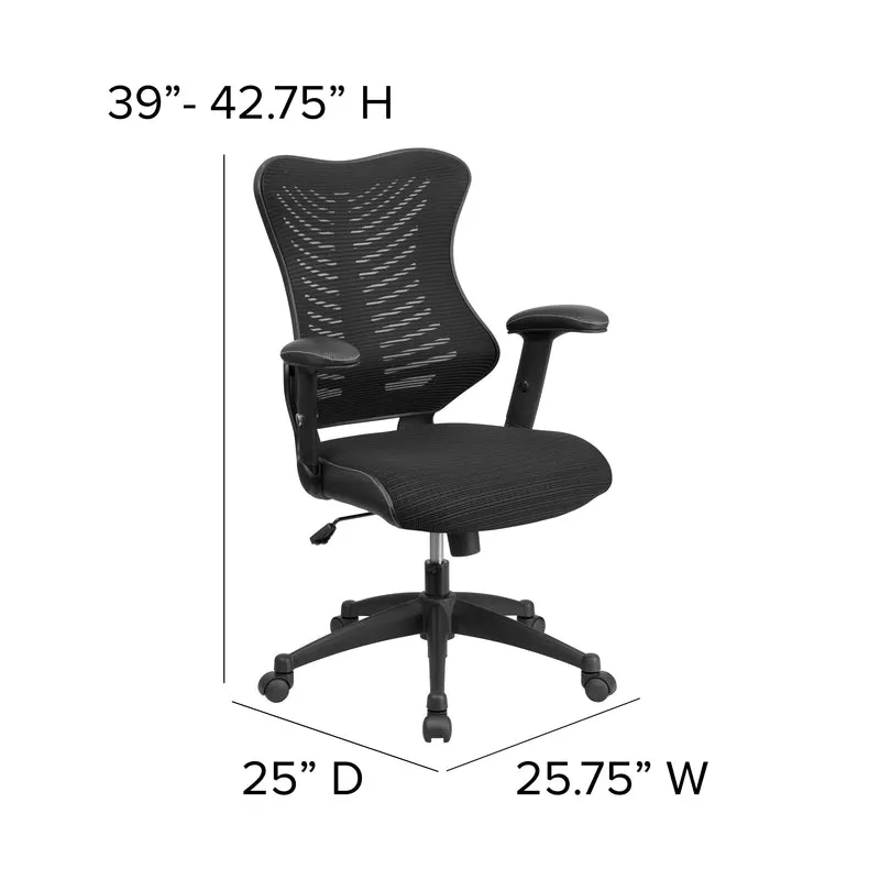 High Back Designer Mesh Executive Ergonomic Office Chair w/ Adjustable Arms