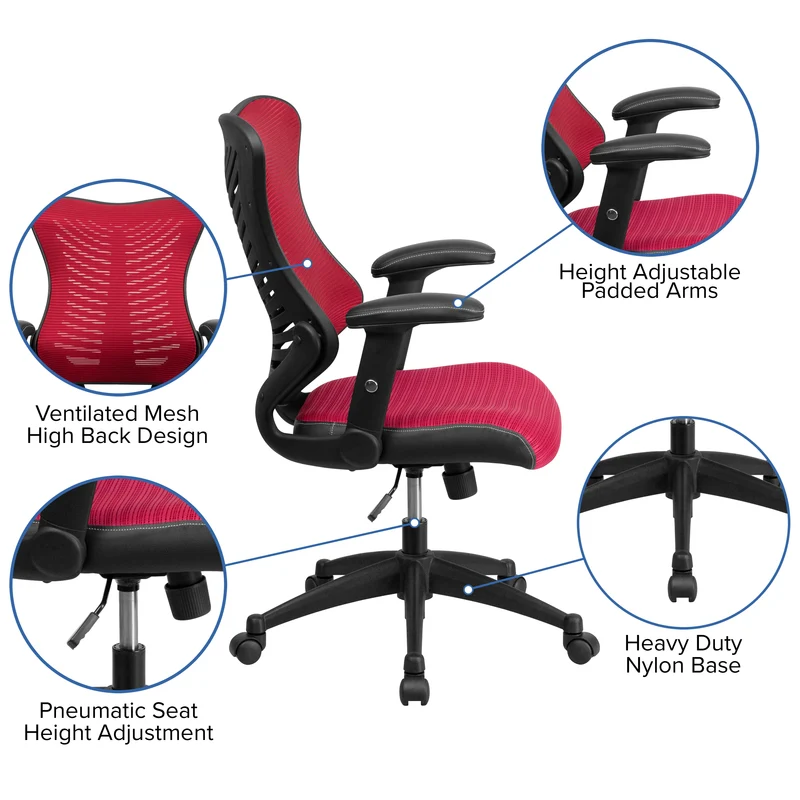 High Back Designer Mesh Executive Ergonomic Office Chair w/ Adjustable Arms