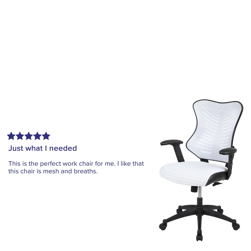 High Back Designer Mesh Executive Ergonomic Office Chair w/ Adjustable Arms