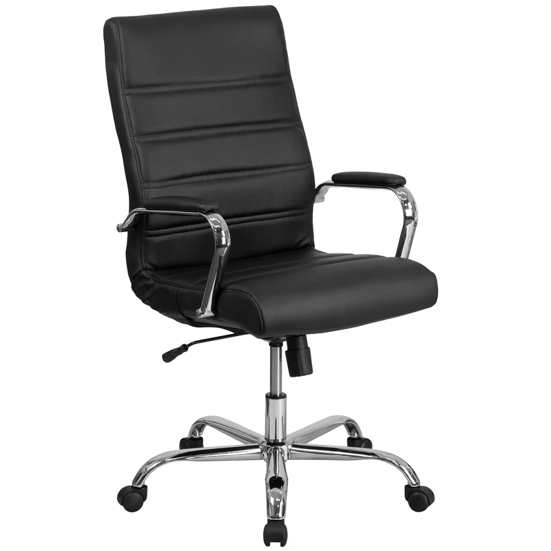 High Back Executive Swivel Office Chair with Metal Frame and Arms