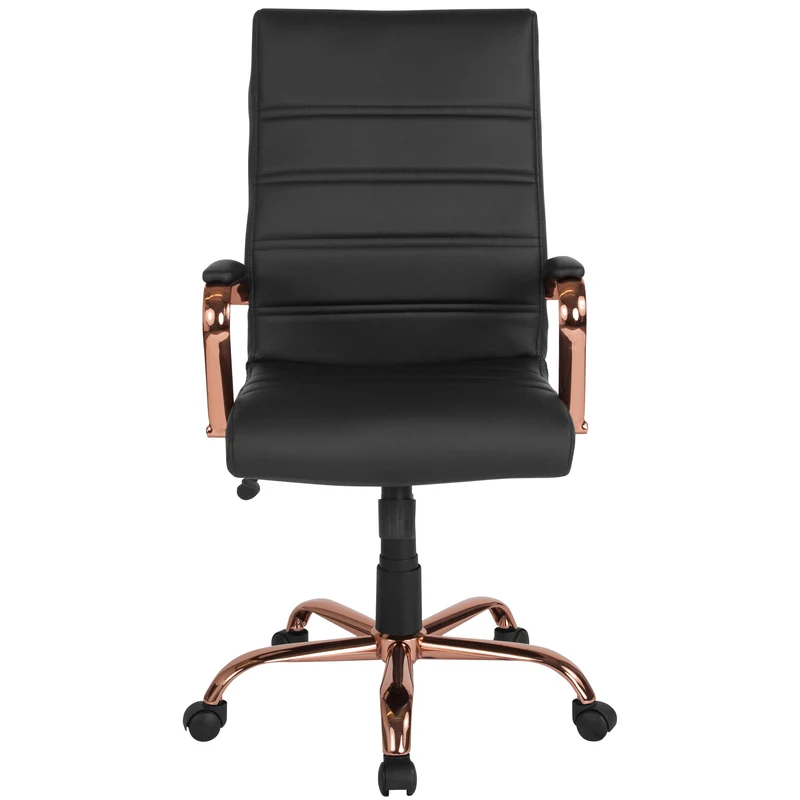 High Back Executive Swivel Office Chair with Metal Frame and Arms