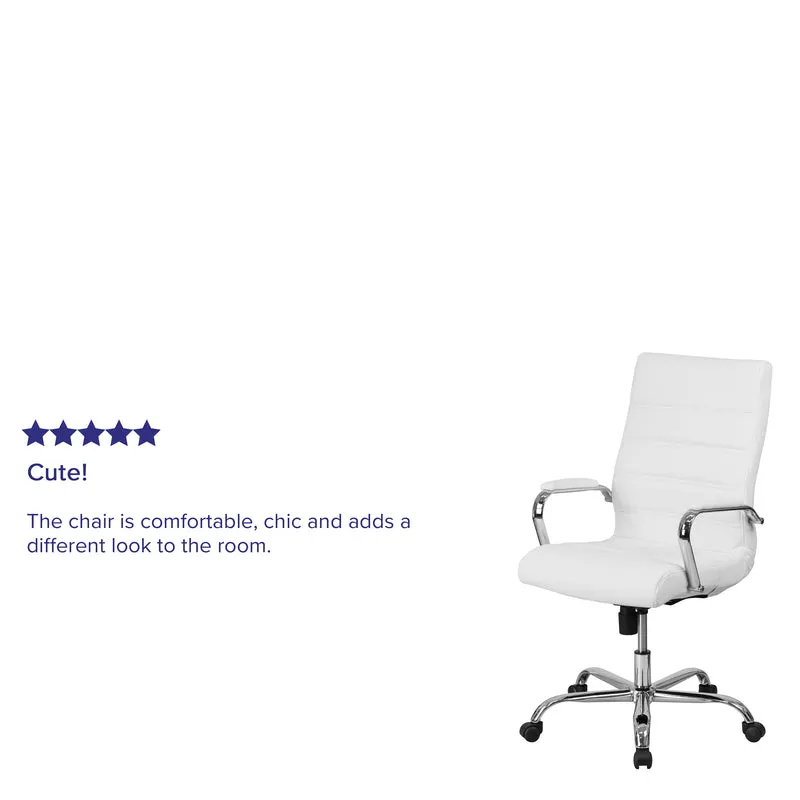 High Back Executive Swivel Office Chair with Metal Frame and Arms