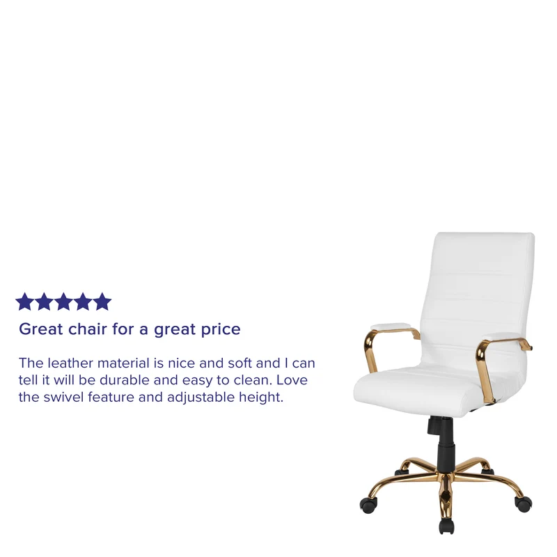 High Back Executive Swivel Office Chair with Metal Frame and Arms