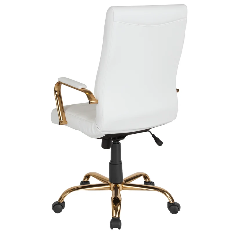 High Back Executive Swivel Office Chair with Metal Frame and Arms
