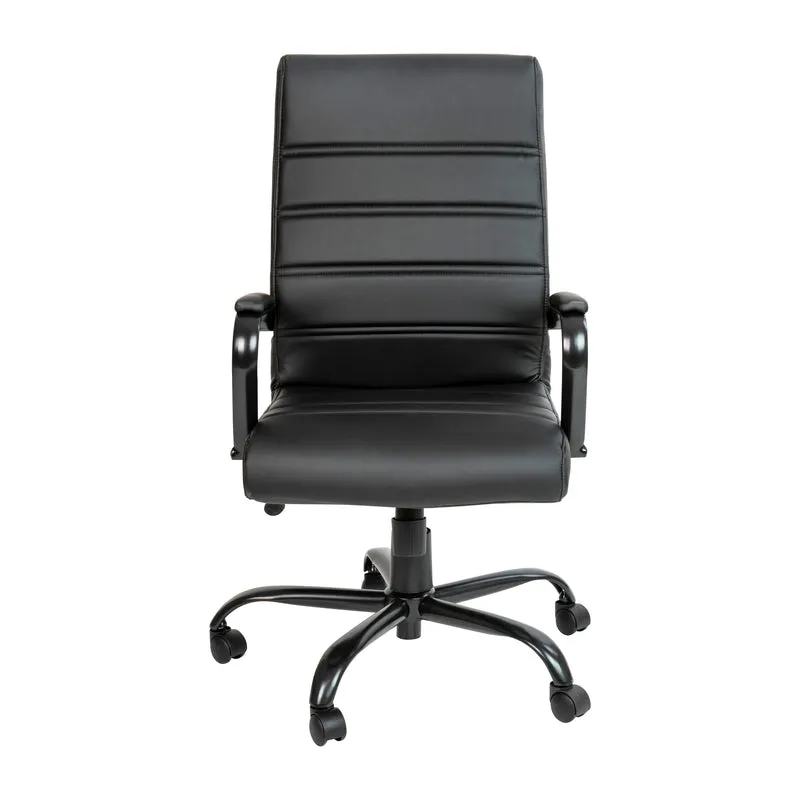 High Back Executive Swivel Office Chair with Metal Frame and Arms