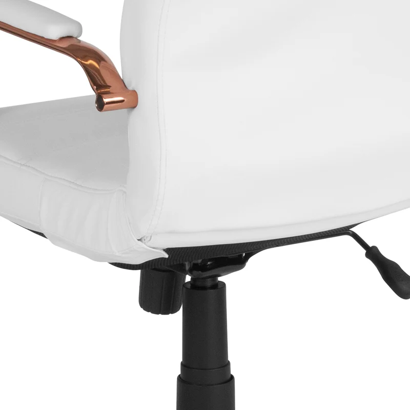 Mid-Back Executive Swivel Office Chair with Metal Frame and Arms