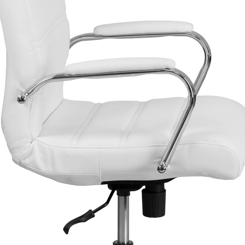 Mid-Back Executive Swivel Office Chair with Metal Frame and Arms