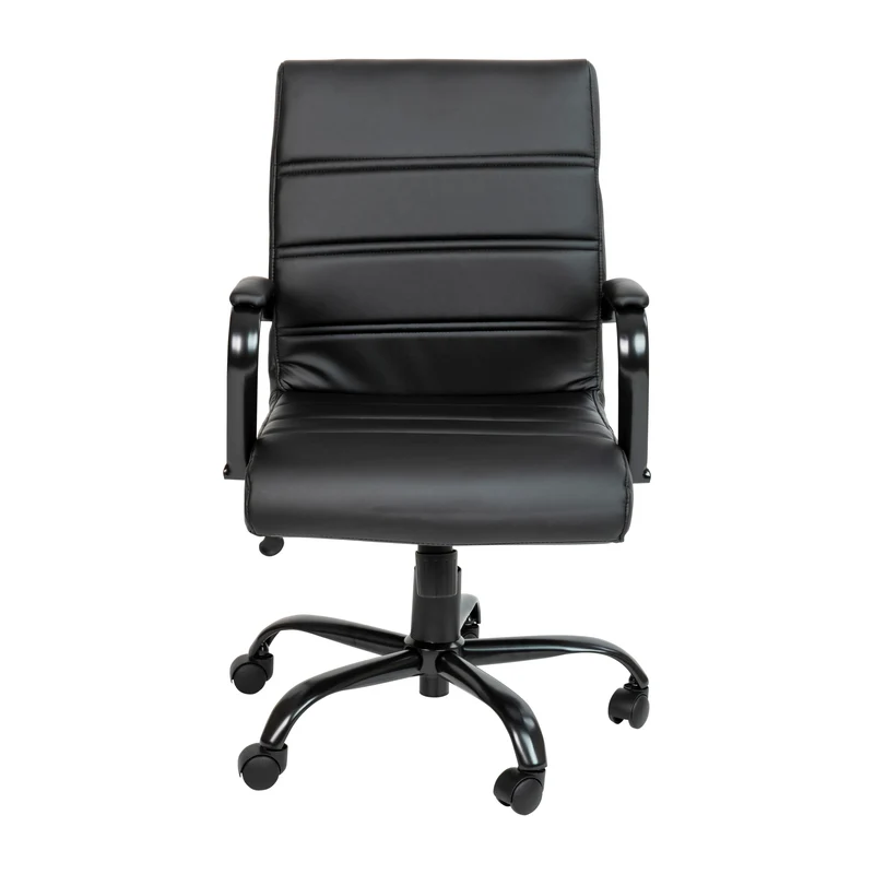 Mid-Back Executive Swivel Office Chair with Metal Frame and Arms