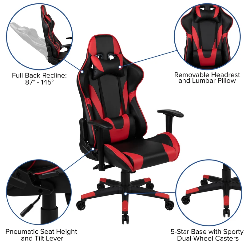 Z200 Gaming Chair Racing Office Ergonomic Computer PC Chair with Reclining Back