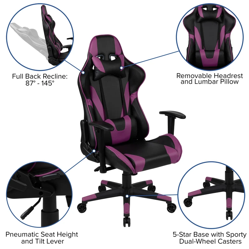 Z200 Gaming Chair Racing Office Ergonomic Computer PC Chair with Reclining Back