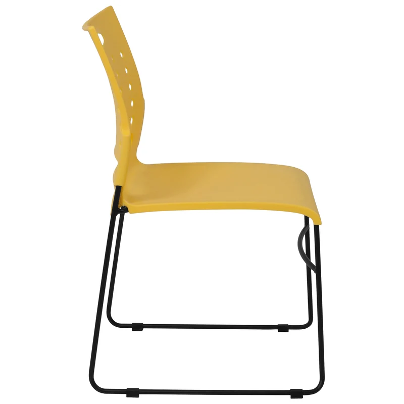 Home Office Plastic Accent Sled Base Stack Chair - Air-Vent Back