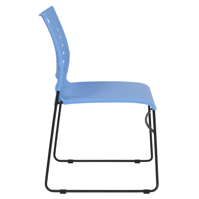 Home Office Plastic Accent Sled Base Stack Chair - Air-Vent Back