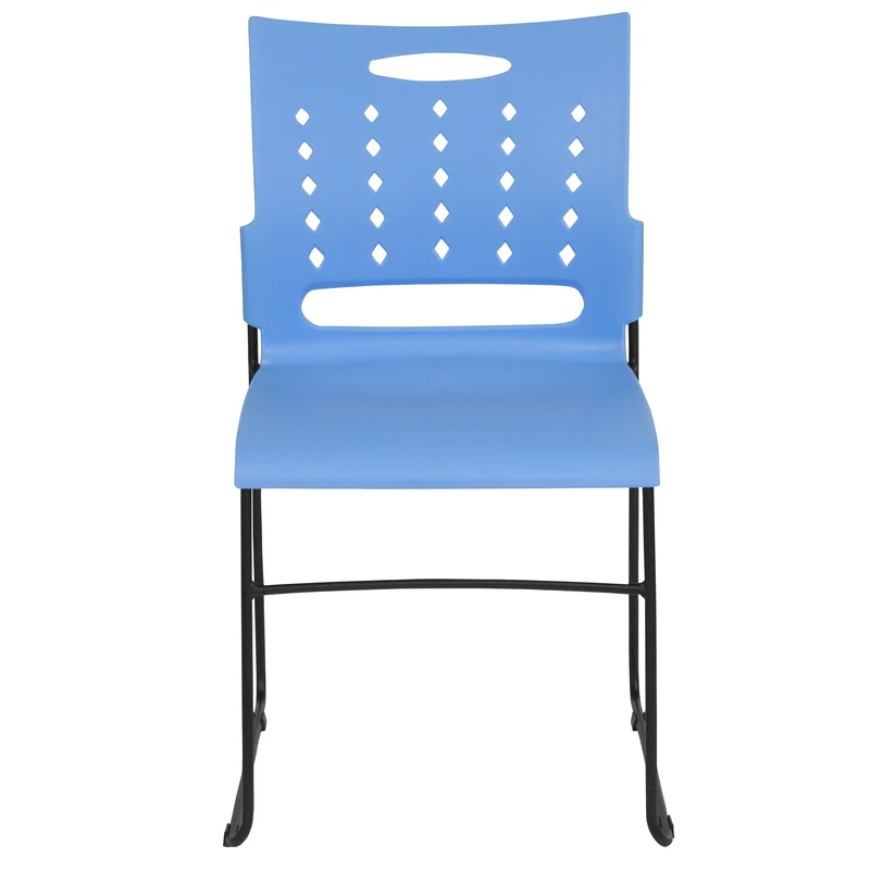 Home Office Plastic Accent Sled Base Stack Chair - Air-Vent Back