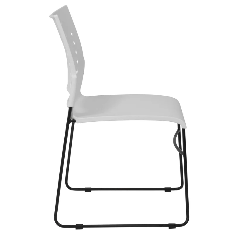 Home Office Plastic Accent Sled Base Stack Chair - Air-Vent Back