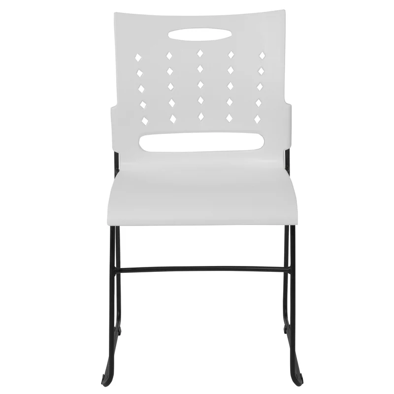 Home Office Plastic Accent Sled Base Stack Chair - Air-Vent Back