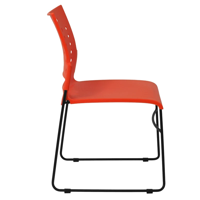Home Office Plastic Accent Sled Base Stack Chair - Air-Vent Back