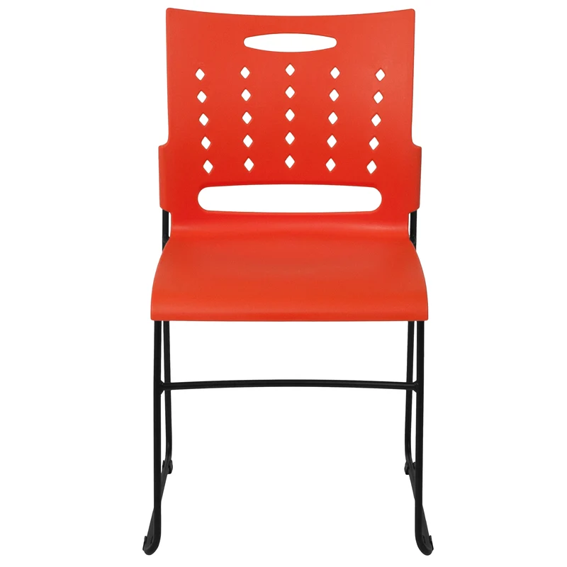 Home Office Plastic Accent Sled Base Stack Chair - Air-Vent Back