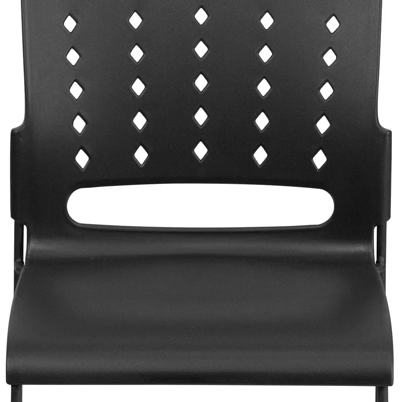 Home Office Plastic Accent Sled Base Stack Chair - Air-Vent Back