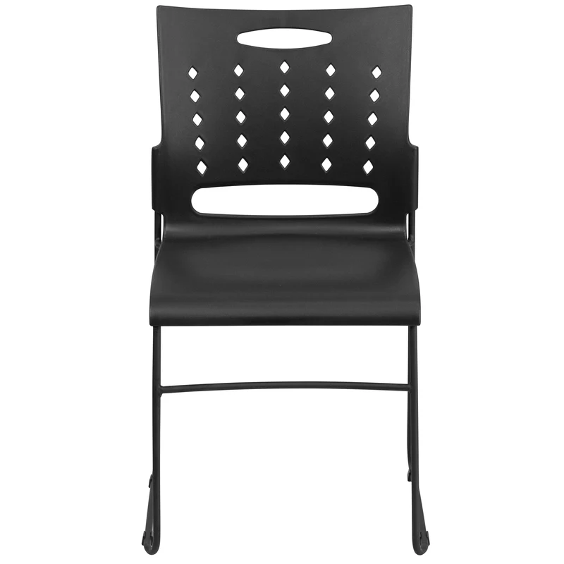Home Office Plastic Accent Sled Base Stack Chair - Air-Vent Back