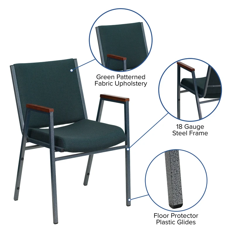 Heavy Duty Reception/Guest Stack Chair with Arms