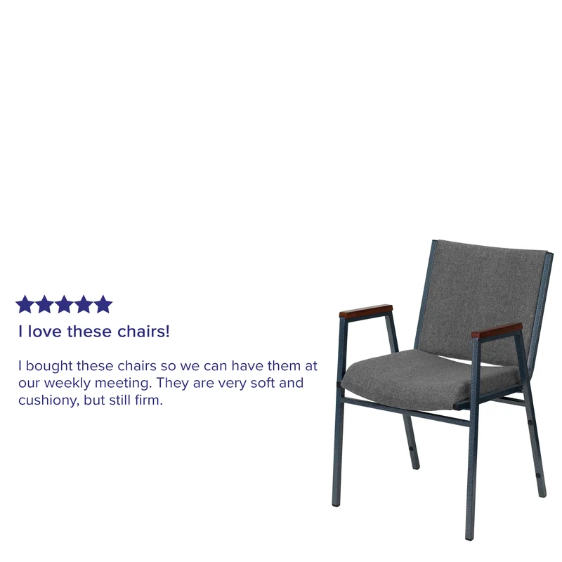Heavy Duty Reception/Guest Stack Chair with Arms