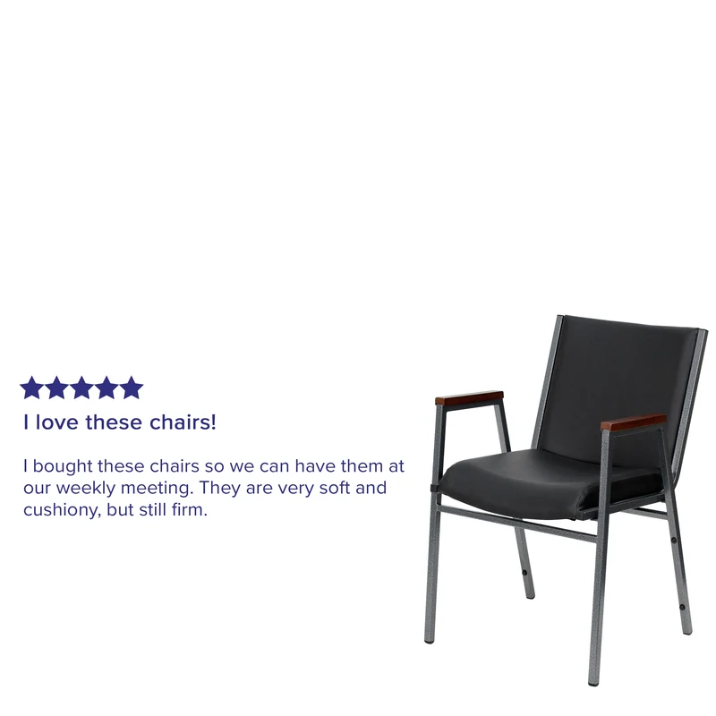 Heavy Duty Reception/Guest Stack Chair with Arms