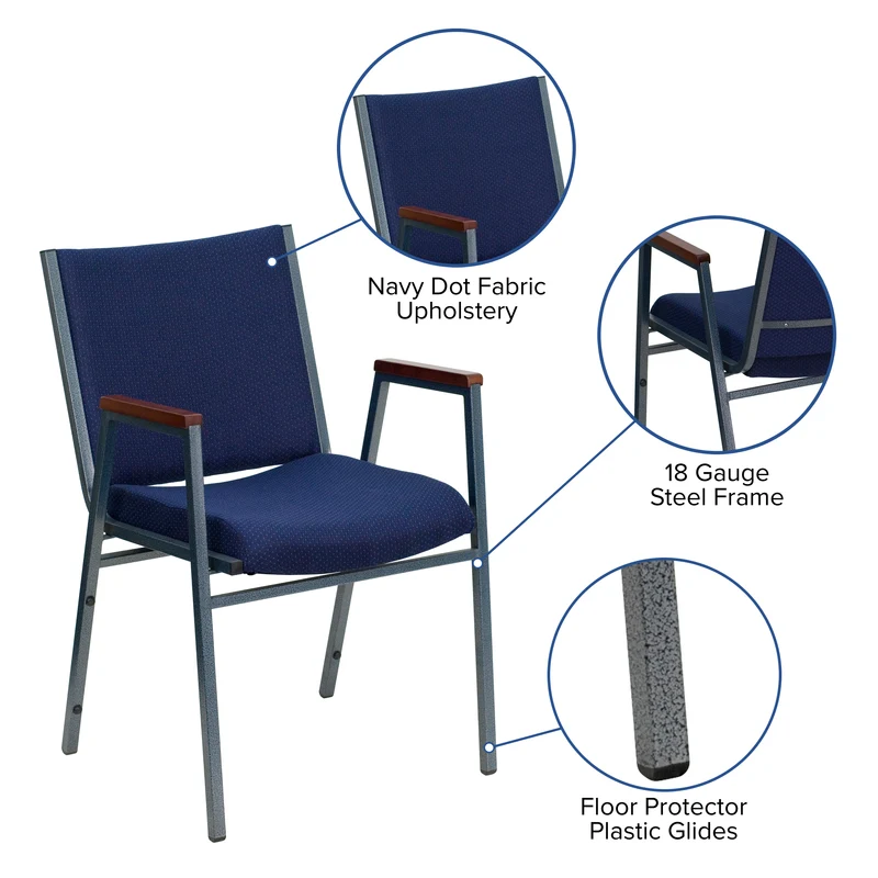 Heavy Duty Reception/Guest Stack Chair with Arms