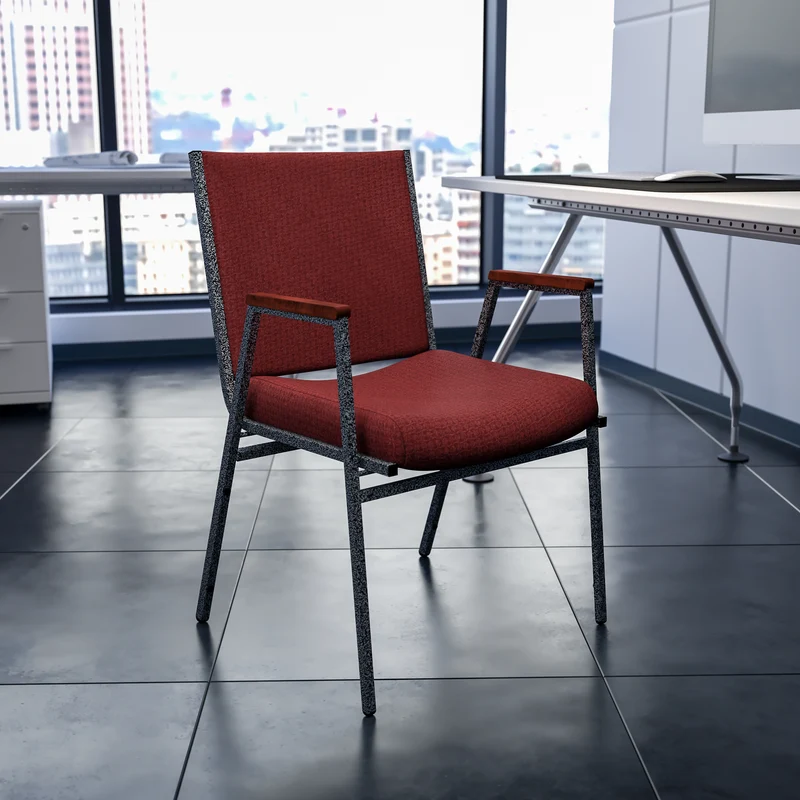 Heavy Duty Reception/Guest Stack Chair with Arms