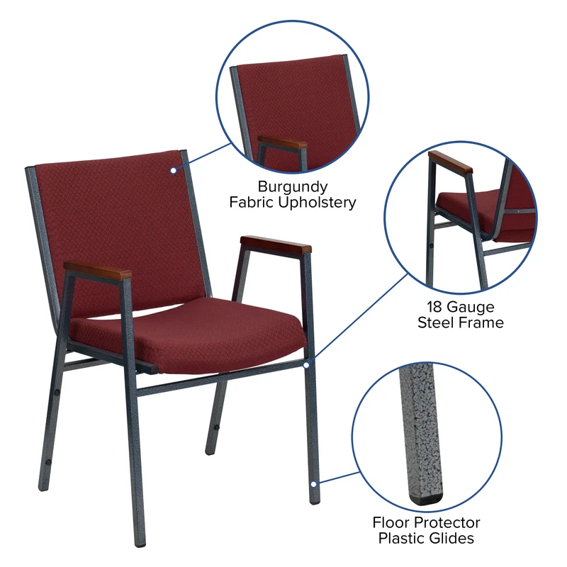 Heavy Duty Reception/Guest Stack Chair with Arms