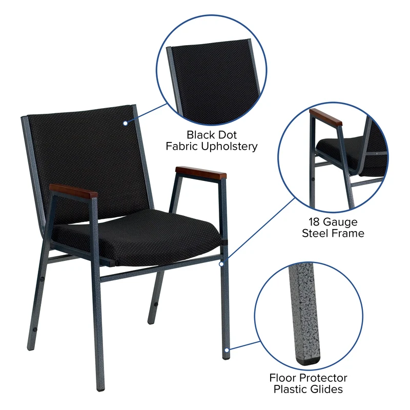 Heavy Duty Reception/Guest Stack Chair with Arms