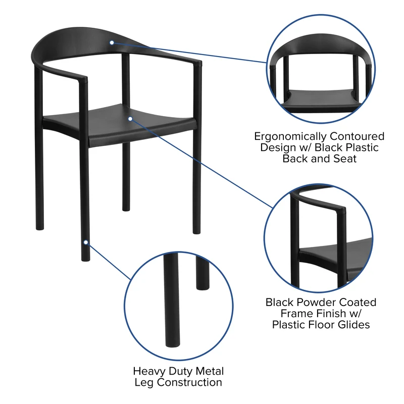 Multipurpose Plastic Cafe Stack Chair