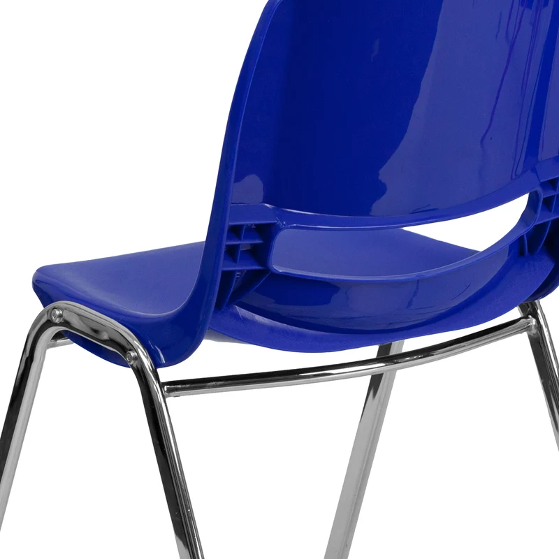 Ergonomic Chrome Stack Chair - 18" Seat Daycare Home School