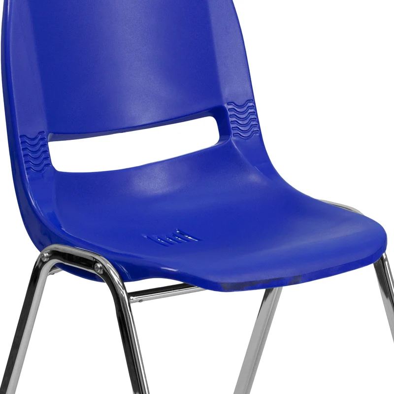 Ergonomic Chrome Stack Chair - 18" Seat Daycare Home School