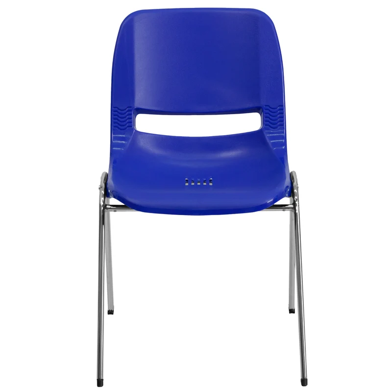 Ergonomic Chrome Stack Chair - 18" Seat Daycare Home School