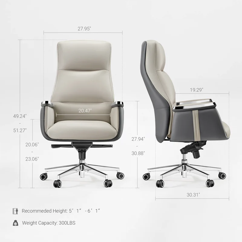 Royal II, Silicone & Leather Executive Ergonomic Office Chair