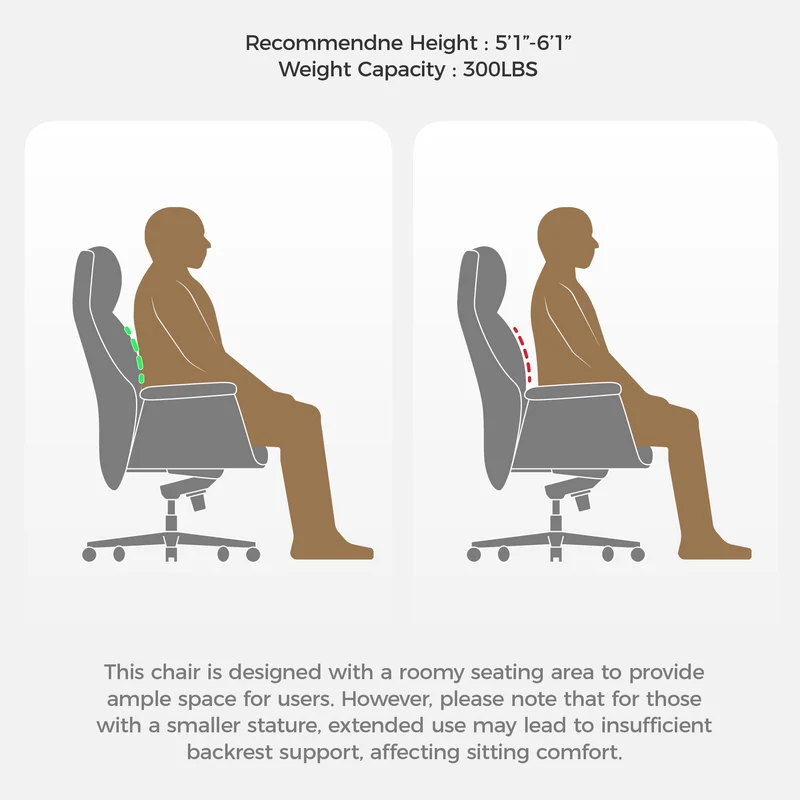 Royal II, Silicone & Leather Executive Ergonomic Office Chair