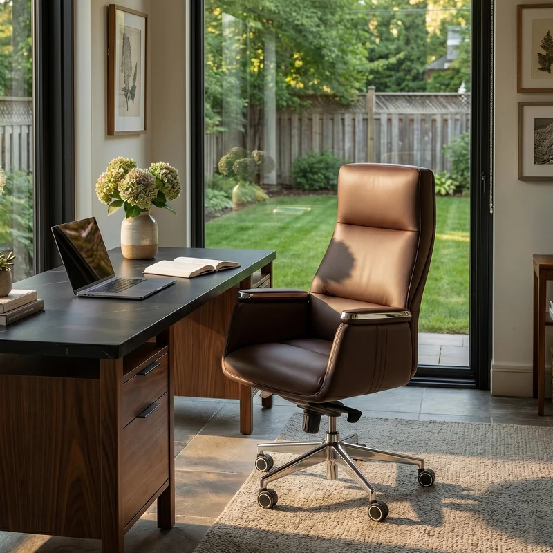 Royal II, Silicone & Leather Executive Ergonomic Office Chair