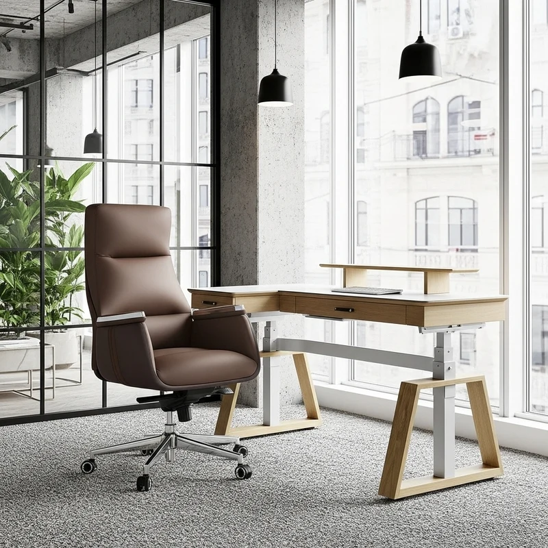 Royal II, Silicone & Leather Executive Ergonomic Office Chair