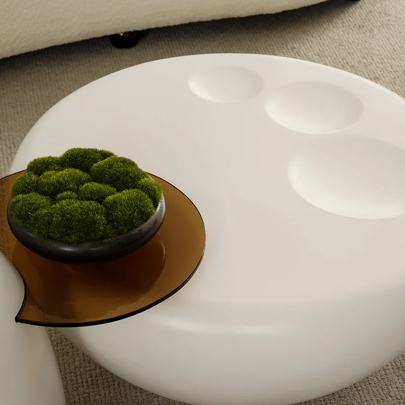 33" Abstract Cat Claw Coffee Table With Penguin Side Table Set